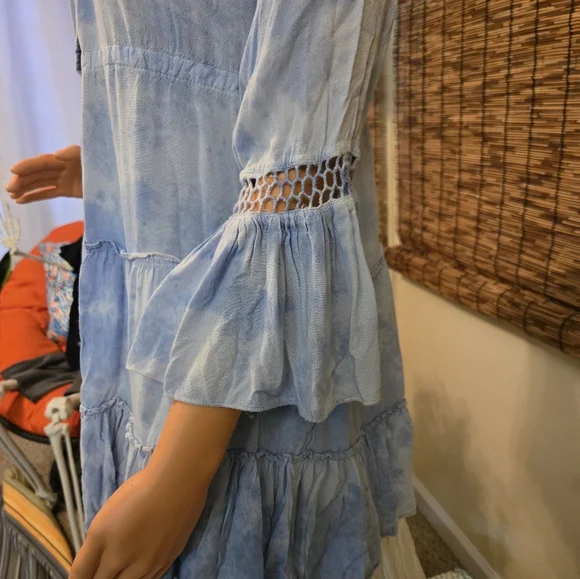 Raviya Tie-Dye Open Front Flare Cardigan - Picture 4 of 12